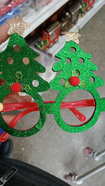 Anteojos navideños árbol verde - miniatura 1