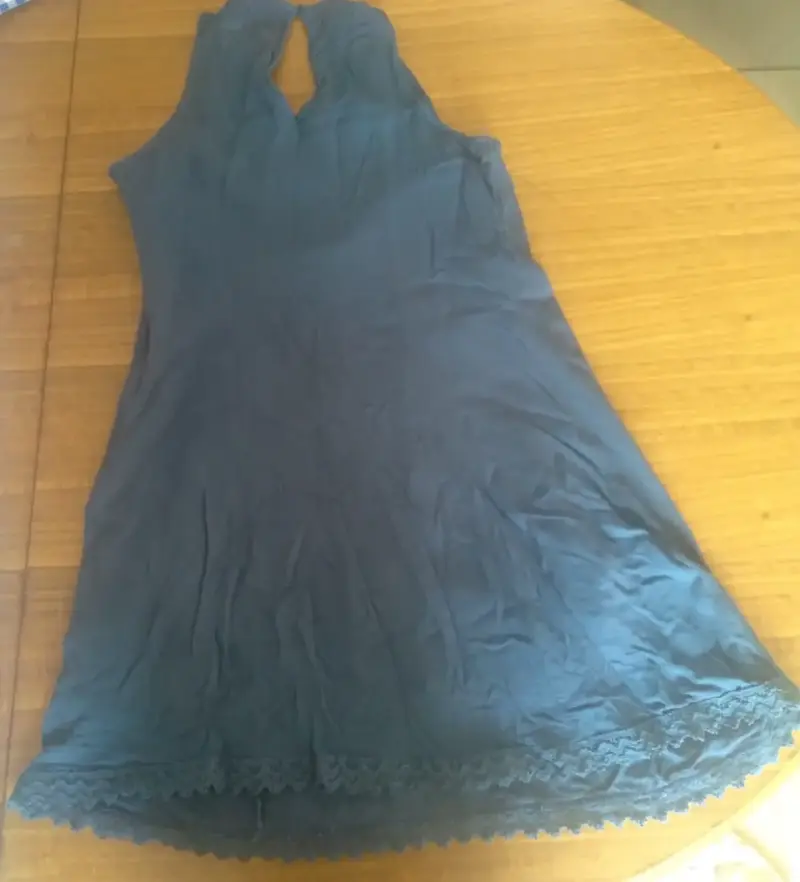 Vestido azul con encaje - 2