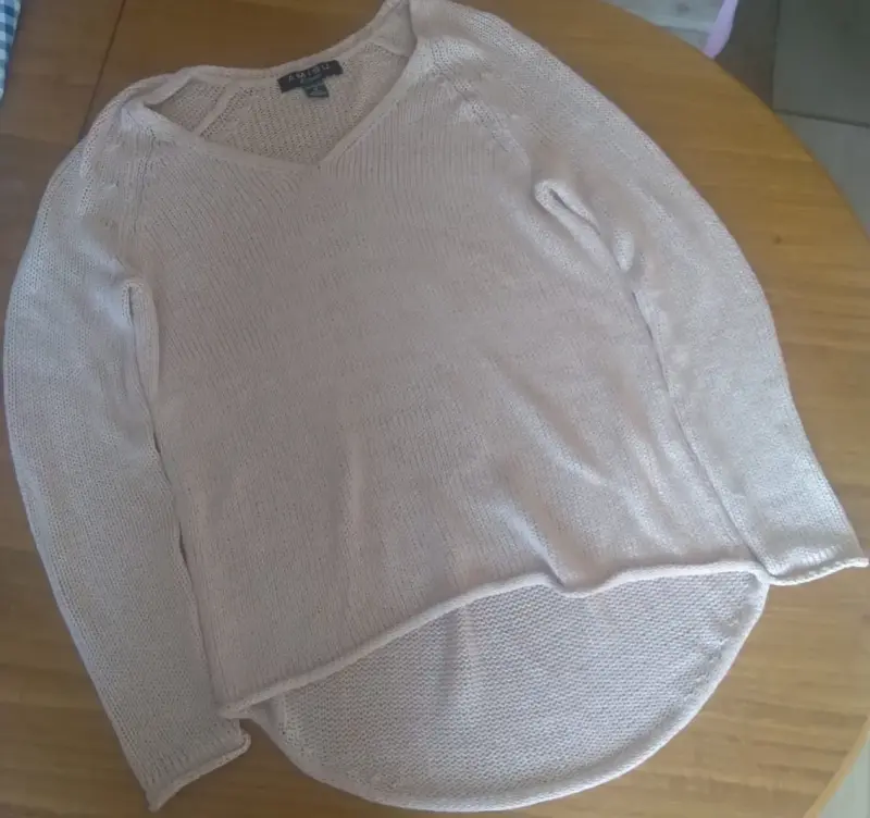Suéter beige de punto fino