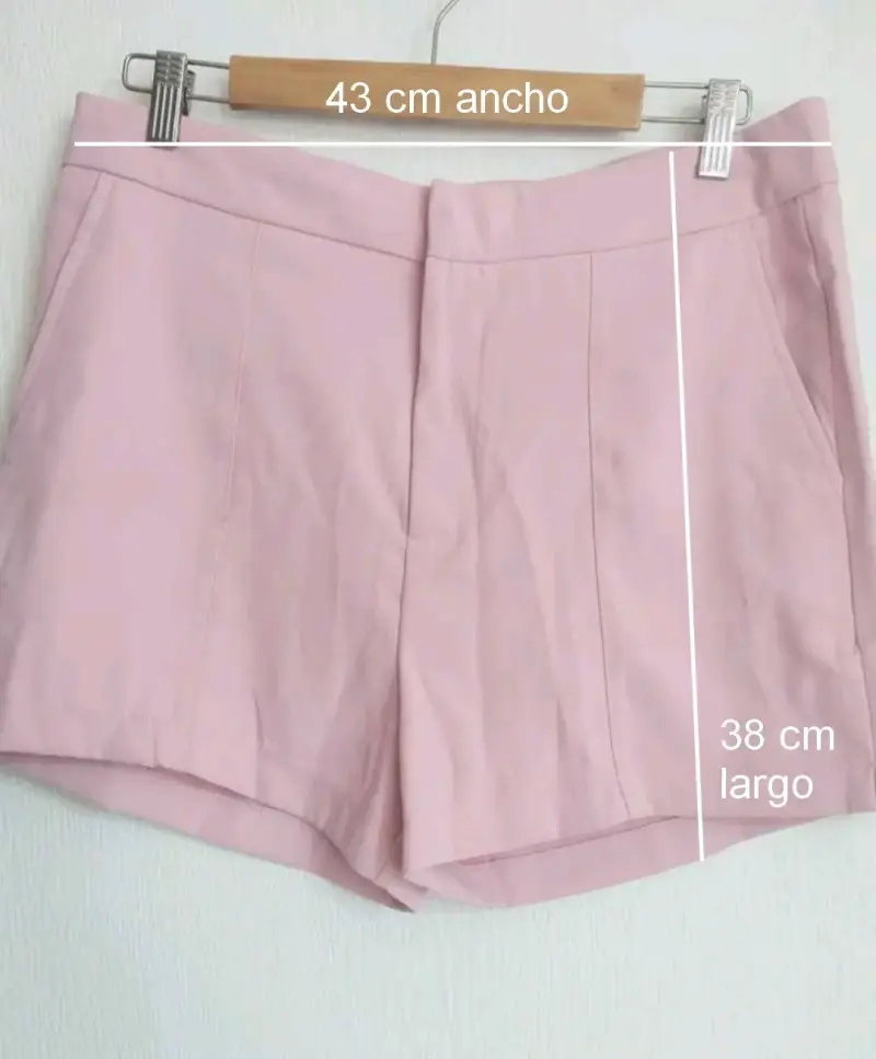 Shorts tipo bermudas rosa - 5