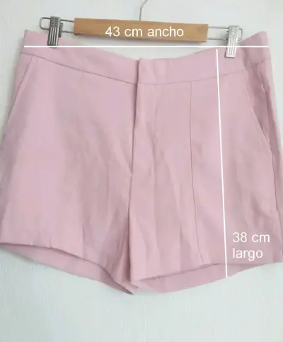 Shorts tipo bermudas rosa - miniatura 5