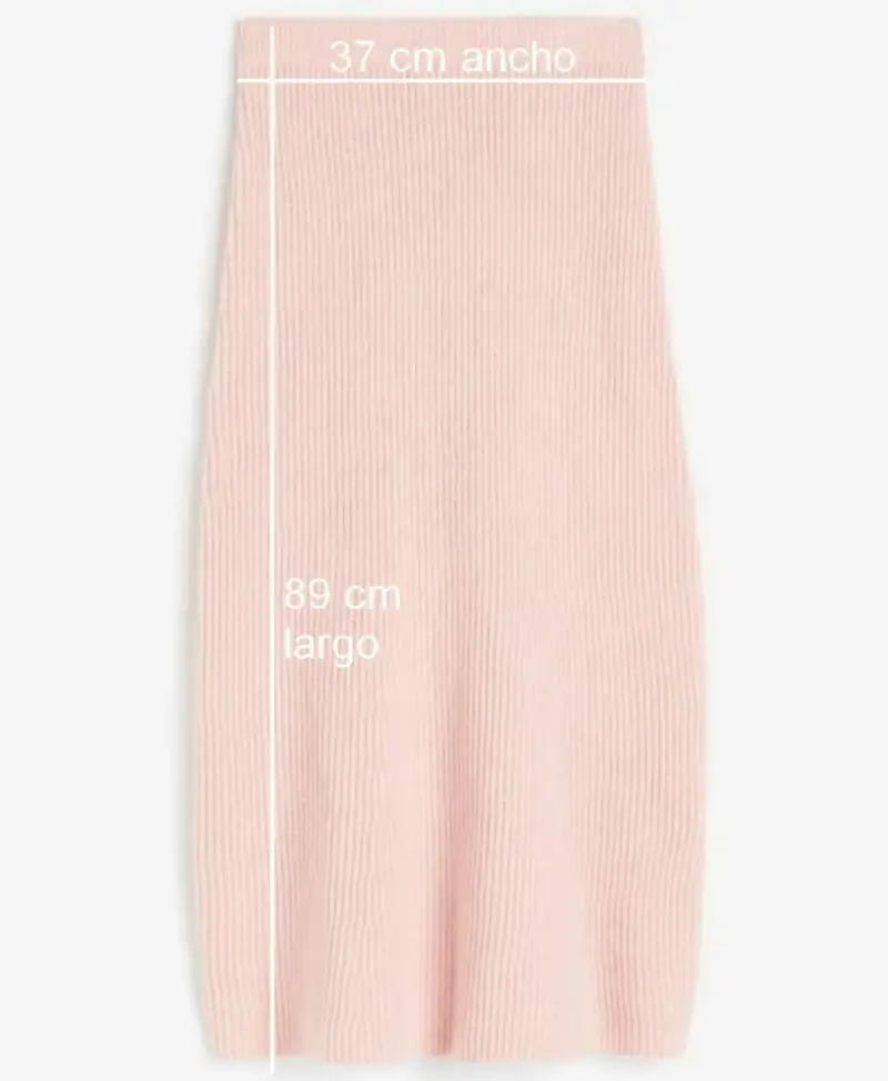 Falda de punto rosa bebé - 6