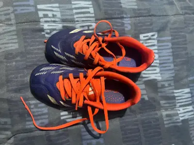 Zapatillas deportivas azul y naranjas niño - miniatura 1