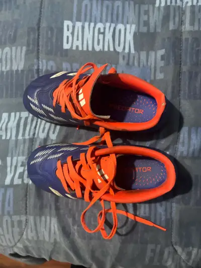 Zapatillas deportivas azul y naranjas niño - miniatura 3