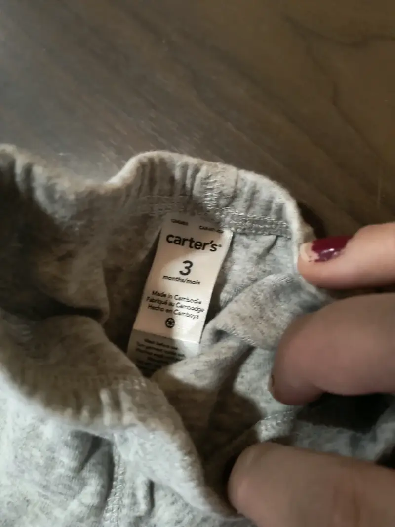 Pantalones bebé gris con mapache - 3