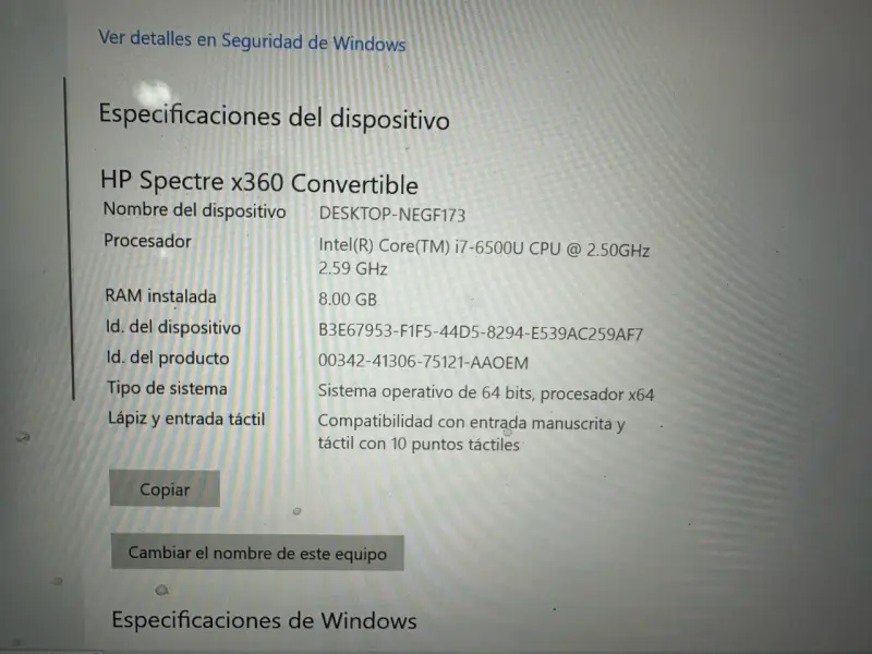 Laptop HP Spectre x360 13" - 6