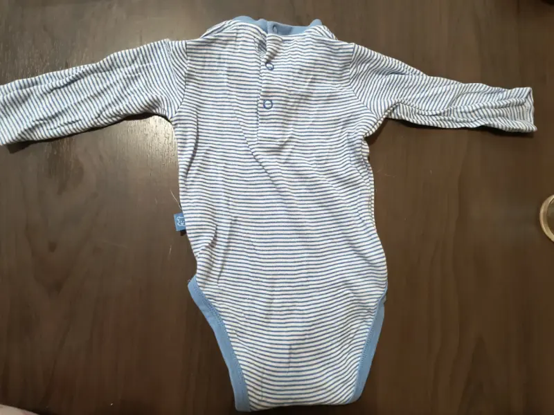 Body para bebé rayado azul - 2