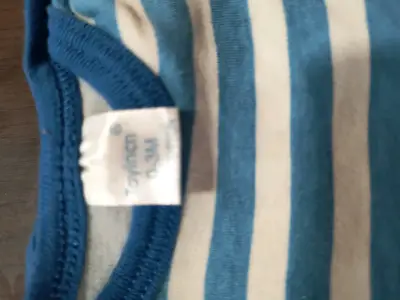 Body de bebé azul a rayas - miniatura 3