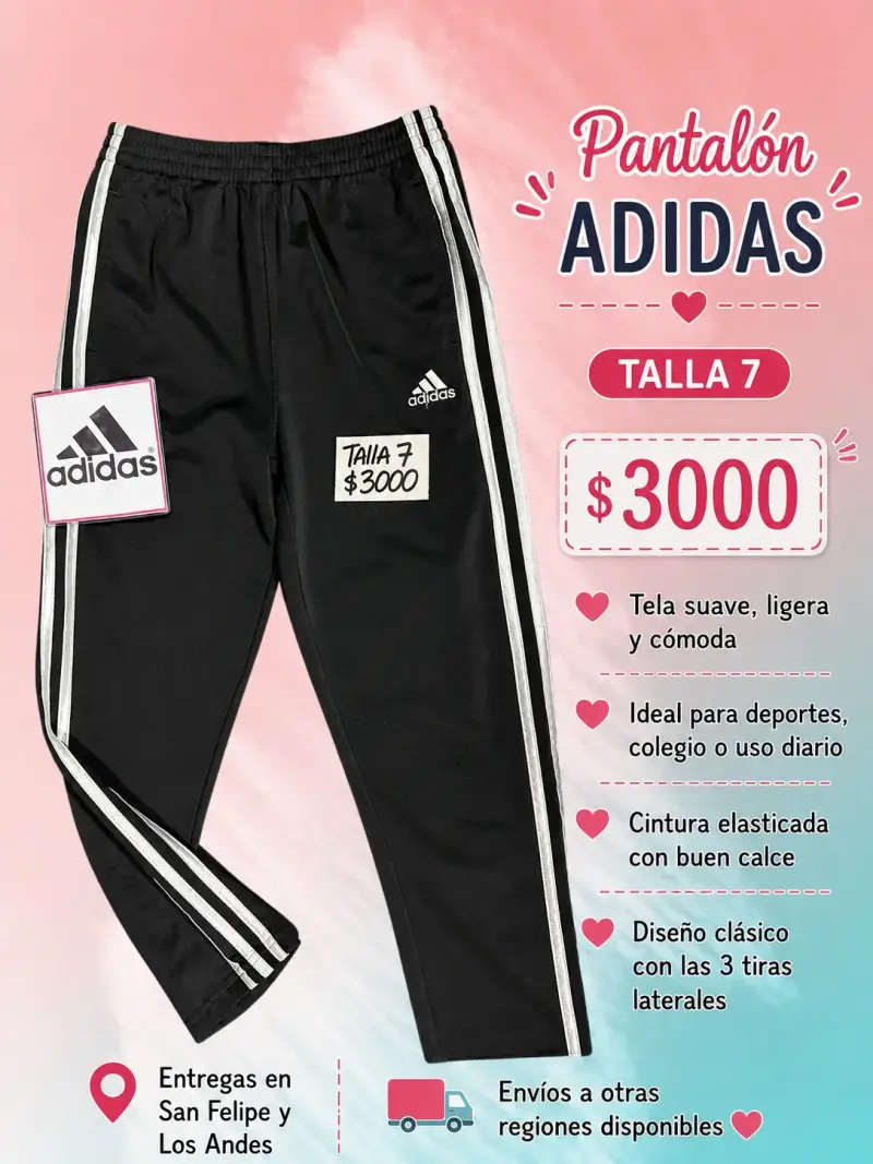 Pantalón deportivo negro Adidas - 1
