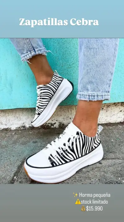 Zapatillas con diseño cebra - miniatura 2