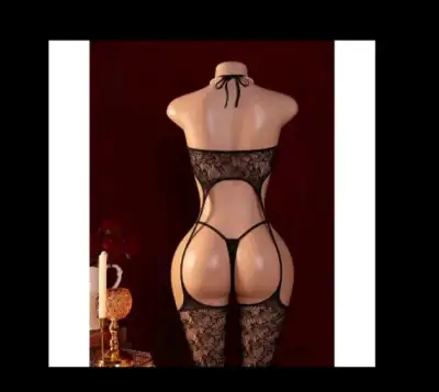 Disfraz de encaje negro sensual - miniatura 2