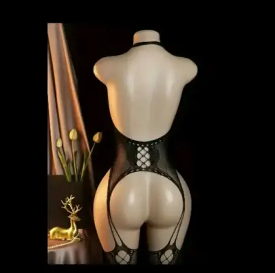 Body de encaje negro sexy - miniatura 2