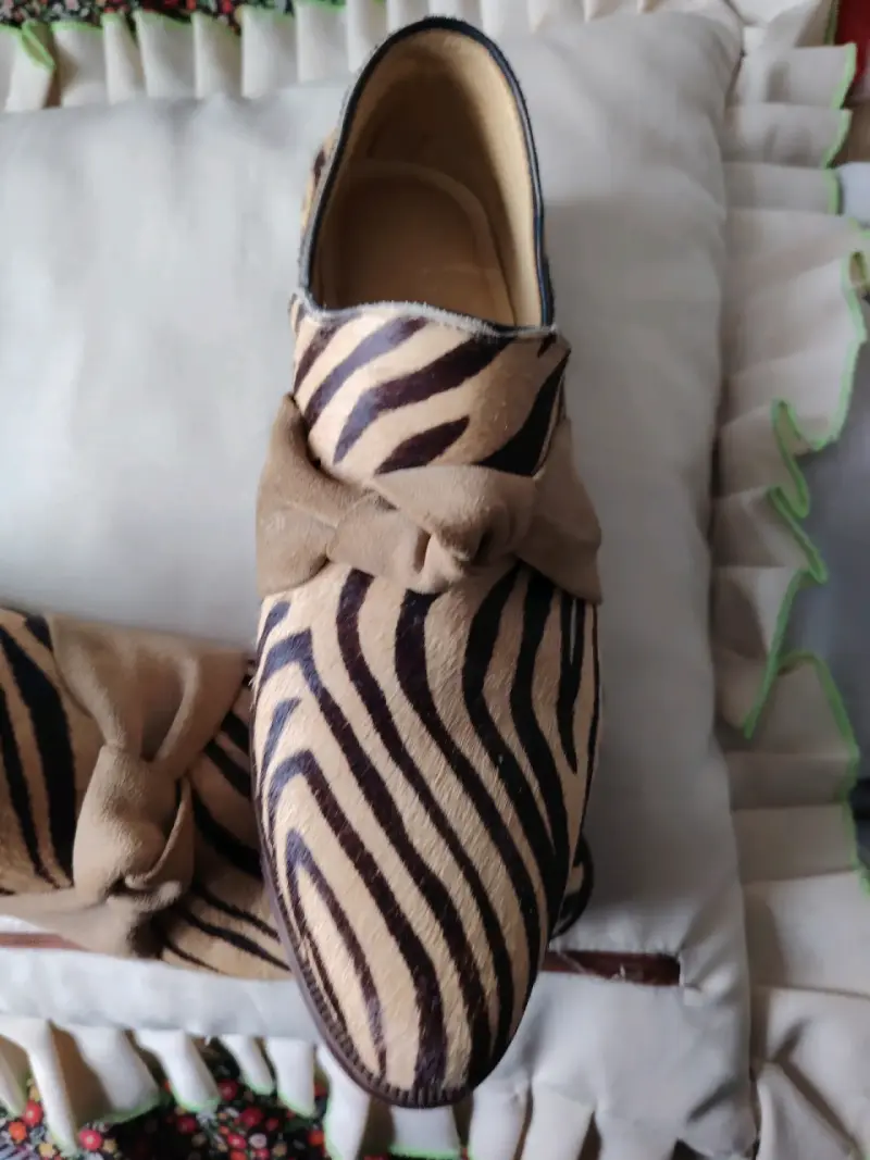 Zapatos planos estampado zebra - 3