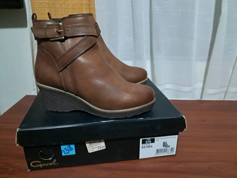 Botines de cuero marrón gacel - 1