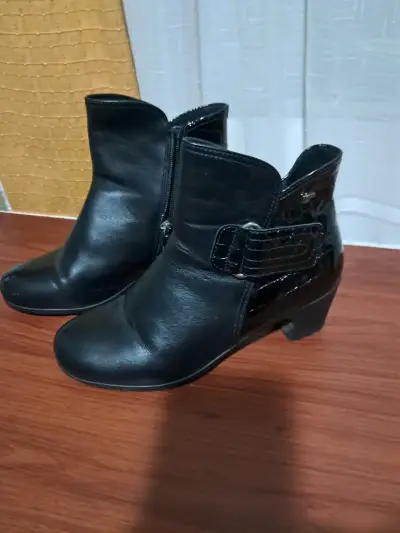 Botines de cuero marrón gacel - miniatura 2