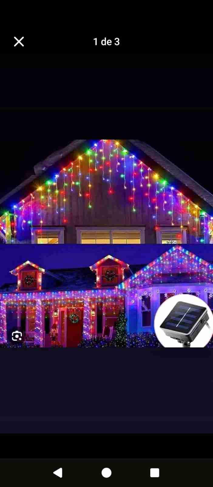 Luces navideñas exteriores solares