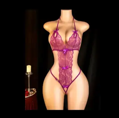 Body de encaje morado - miniatura 1
