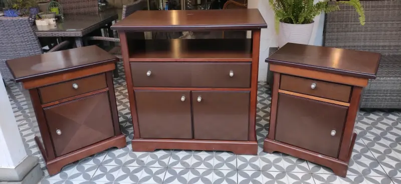 Conjunto Rack tv y veladores - 1