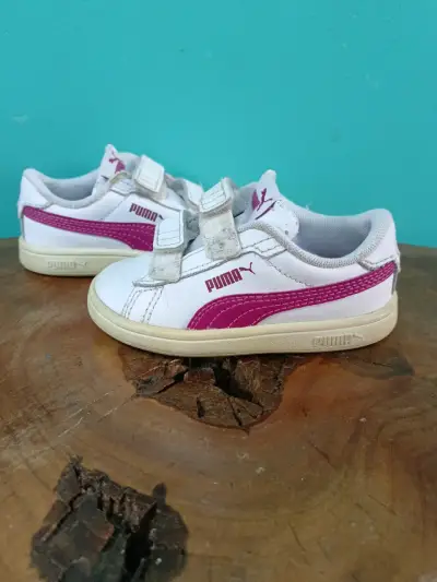 Zapatillas infantiles blancas y rosadas - miniatura 3