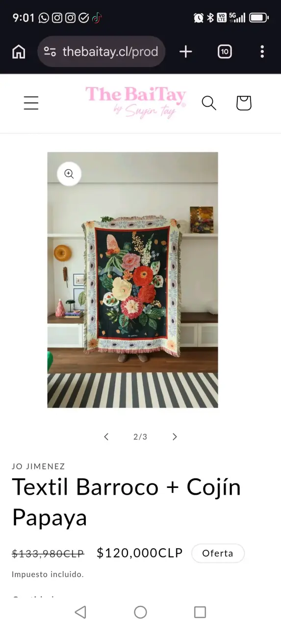 Manta Barroca Floral - 1