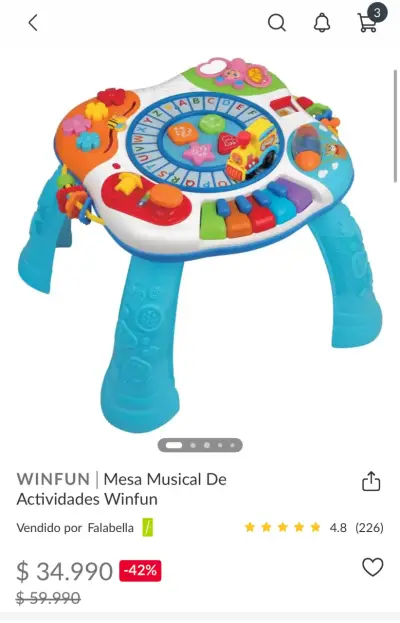 Mesa de actividades infantil - miniatura 3