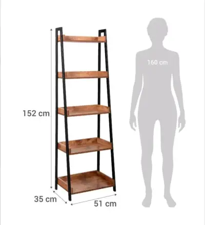 Estantería 5 niveles de madera y metal - miniatura 2