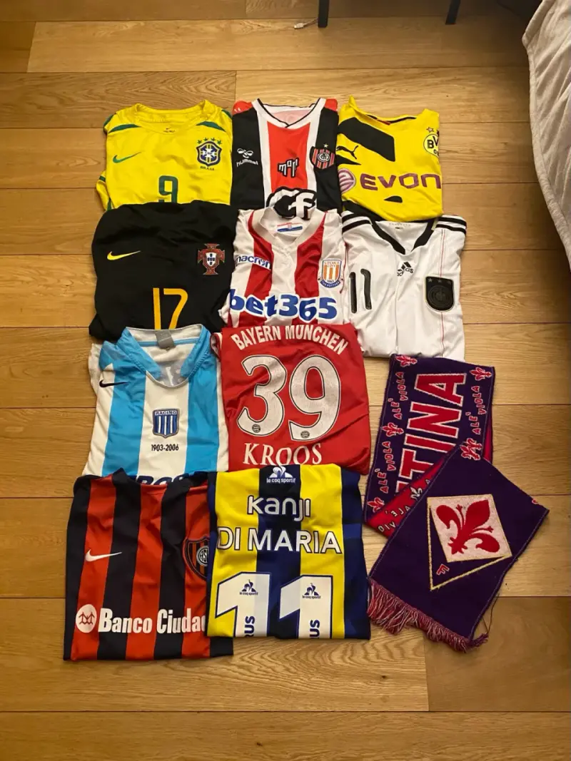 Lote 10 camisetas de fútbol