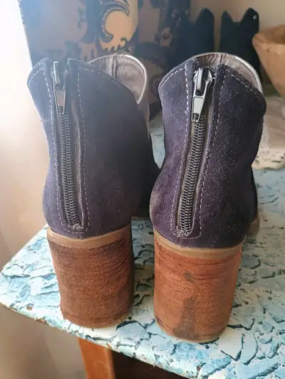 Botines de cuero y gamuza - miniatura 2