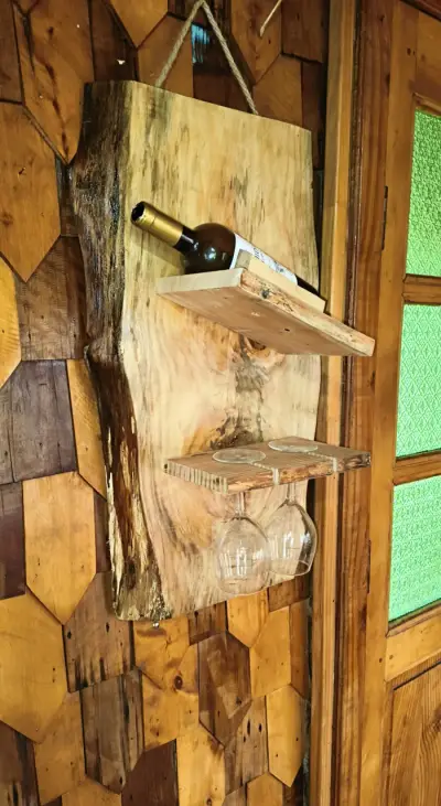 Estante colgante para vinos de madera - miniatura 4