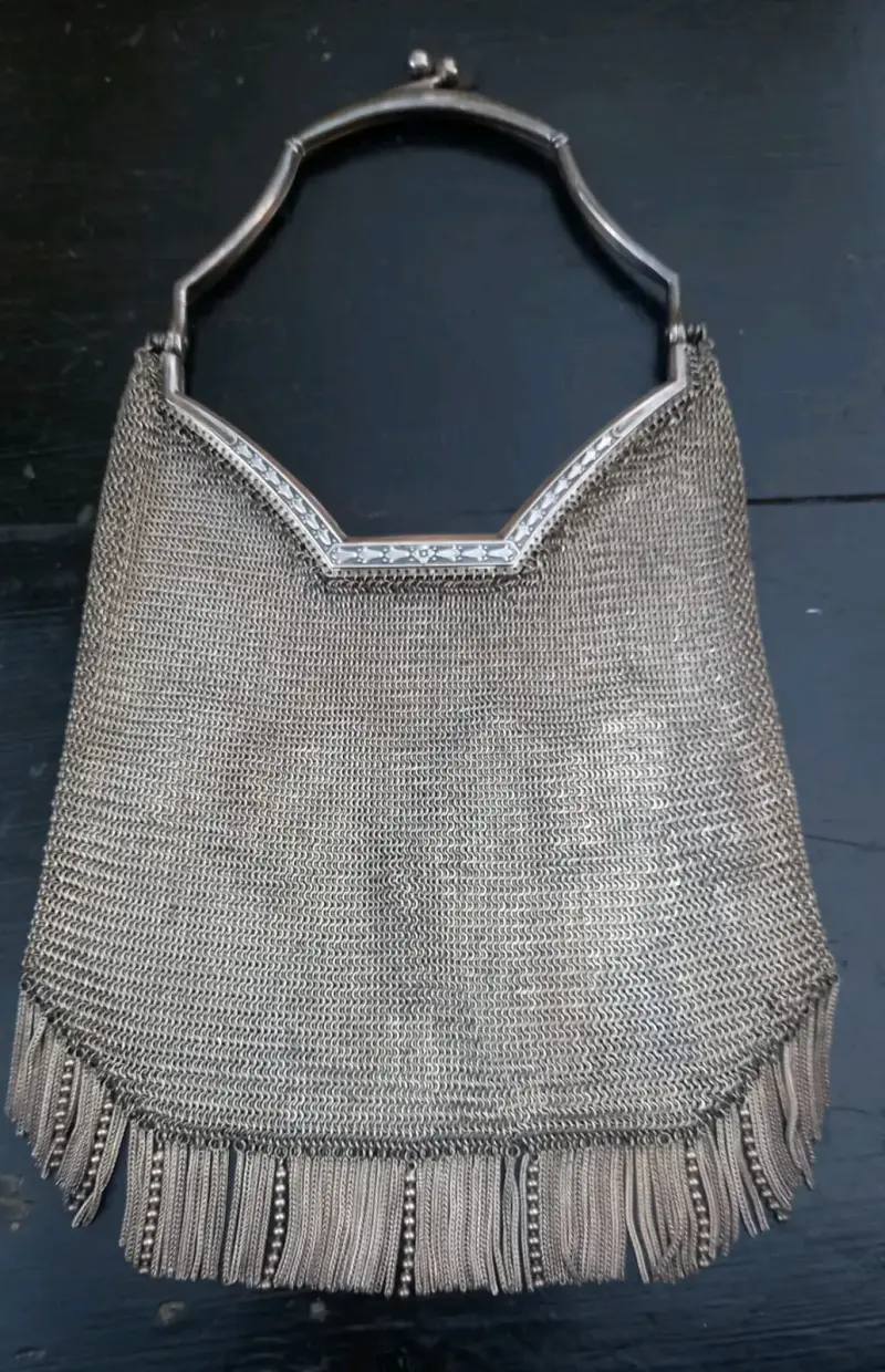 Bolso vintage de malla metálica - 3