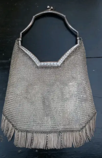 Bolso vintage de malla metálica - miniatura 3