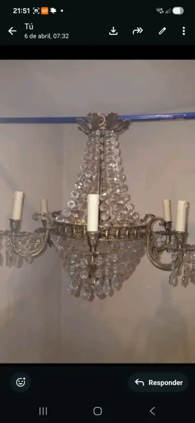 Lámpara de cristal estilo clásico - miniatura 2