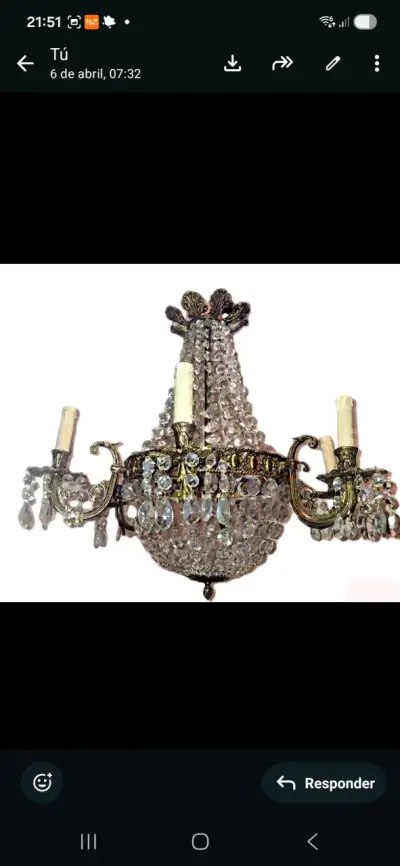 Lámpara de cristal estilo clásico - miniatura 3