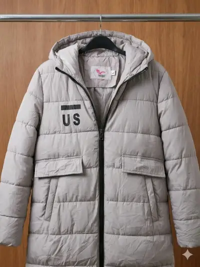 Parka acolchada gris - miniatura 1