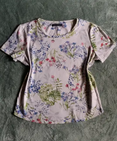 Polera floral M&S blanca - miniatura 1