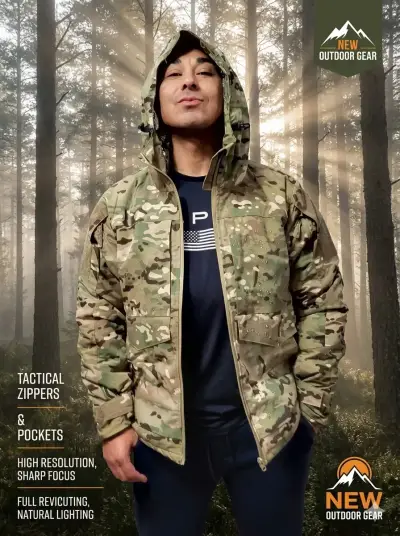 Chaqueta táctica camuflada hombre - miniatura 1