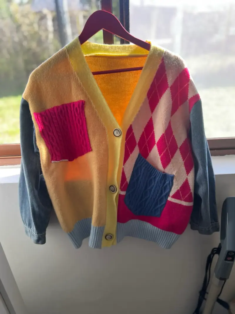 Cardigan multicolor de punto - 1