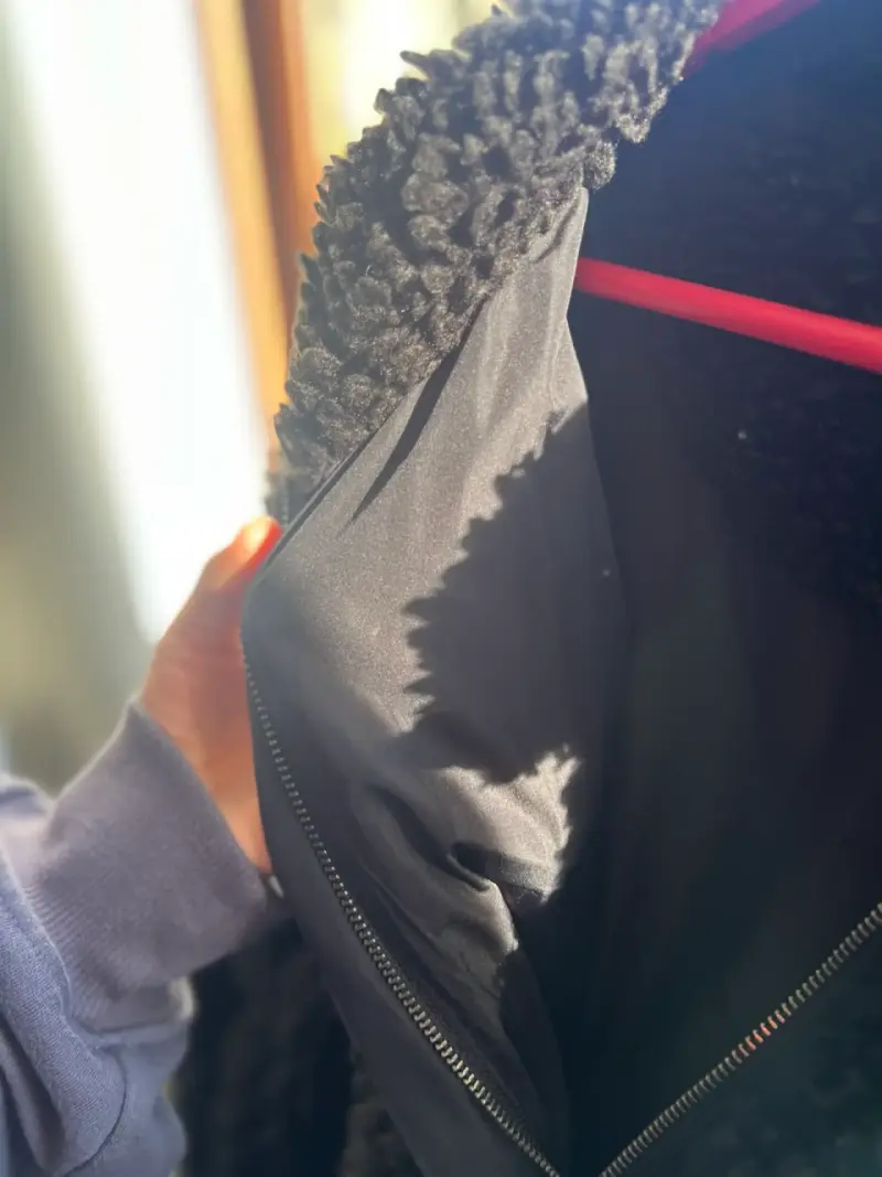 Chaqueta de lana negra cálida L - 3
