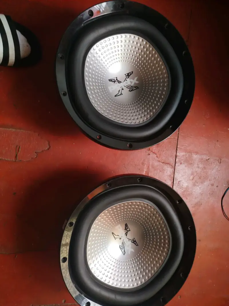 Parlantes subwoofer PIOX plateados - 1
