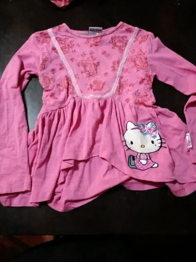 Vestido rosa Hello Kitty infantil - miniatura 1