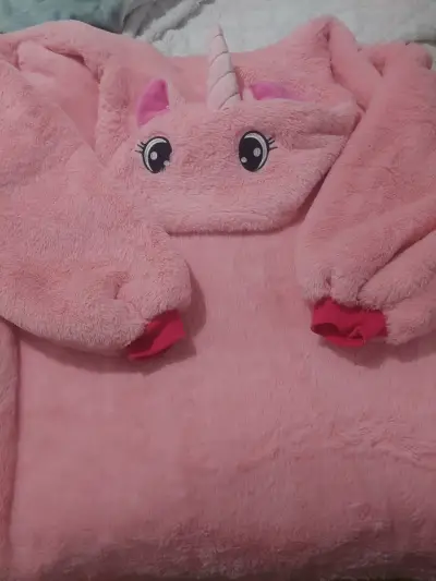 Capa de unicornio rosada suave Bata Manta extra G - miniatura 1