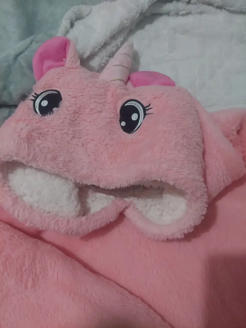 Capa de unicornio rosada suave Bata Manta extra G - 2
