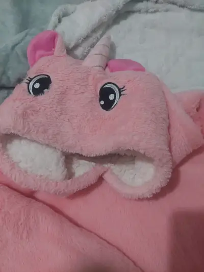 Capa de unicornio rosada suave Bata Manta extra G - miniatura 2