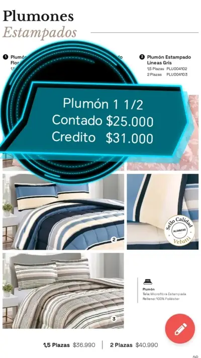 Plumón estampado 1 1/2 plazas - miniatura 1