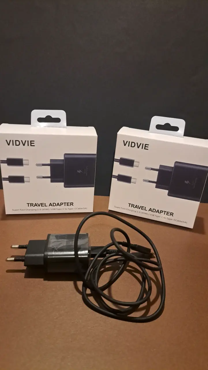 Cargador Carga Rápida 45W VIDVIE (Nuevo en Caja) - 1