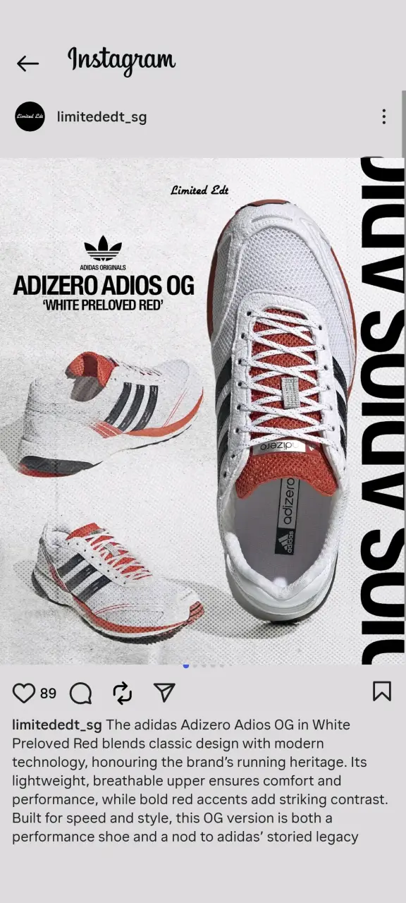 Zapatillas Adidas Adizero Adios OG - 1