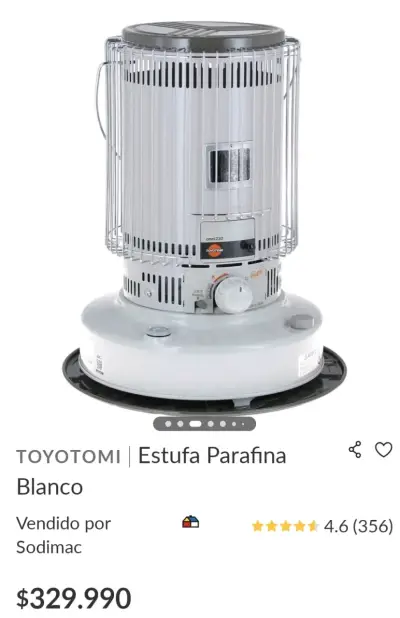 Estufa a parafina Toyotomi blanca - miniatura 1