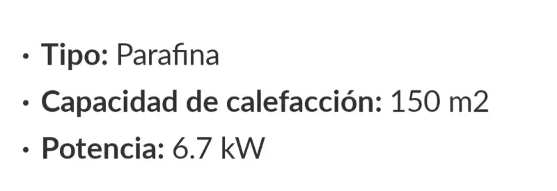 Estufa a parafina Toyotomi blanca - 2