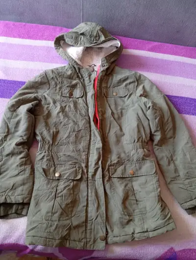 Parka verde con forro polar - miniatura 1