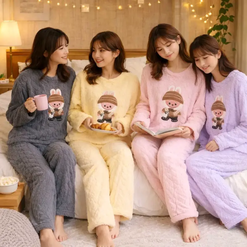 Pijamas de peluche para mujer standar hasta L - 2